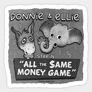 The Money Game Cartoon Sticker